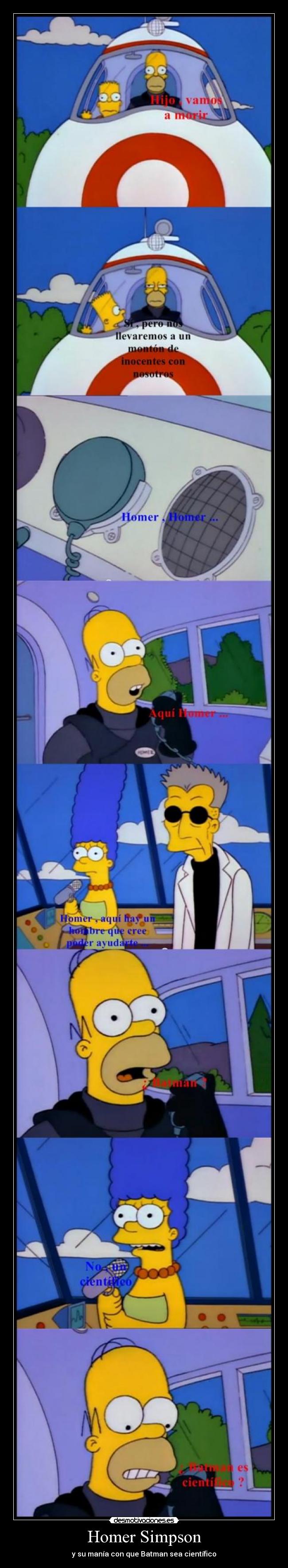 Homer Simpson - y su manía con que Batman sea científico