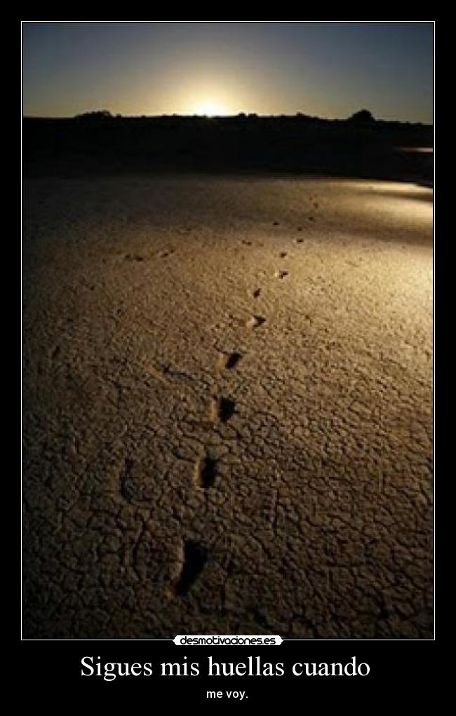 Sigues mis huellas cuando -