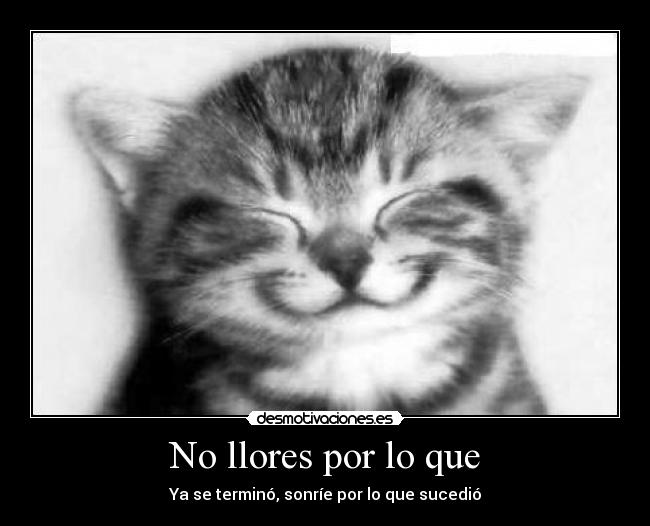 No llores por lo que -