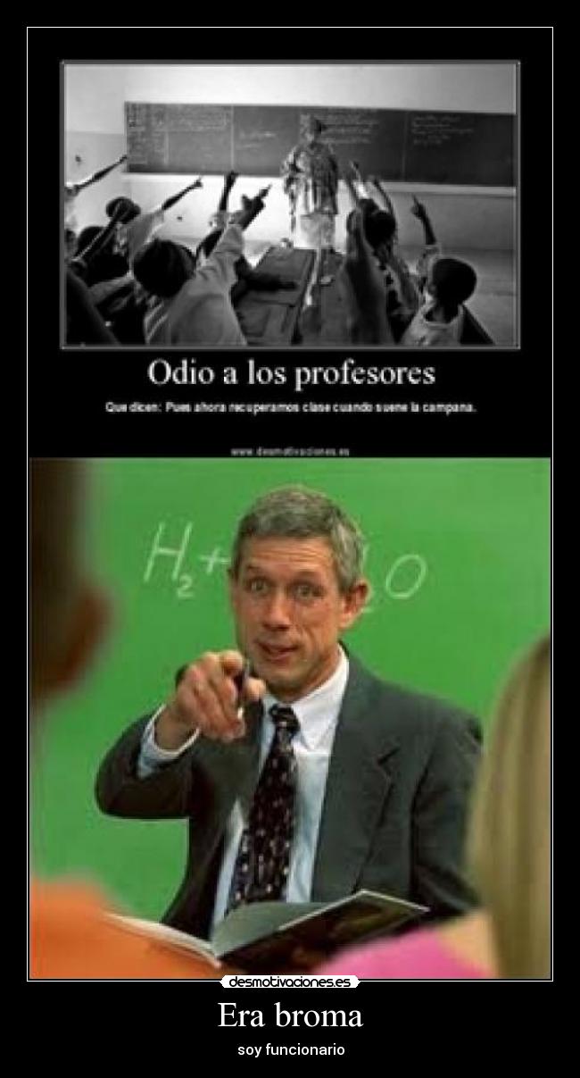 Era broma - soy funcionario