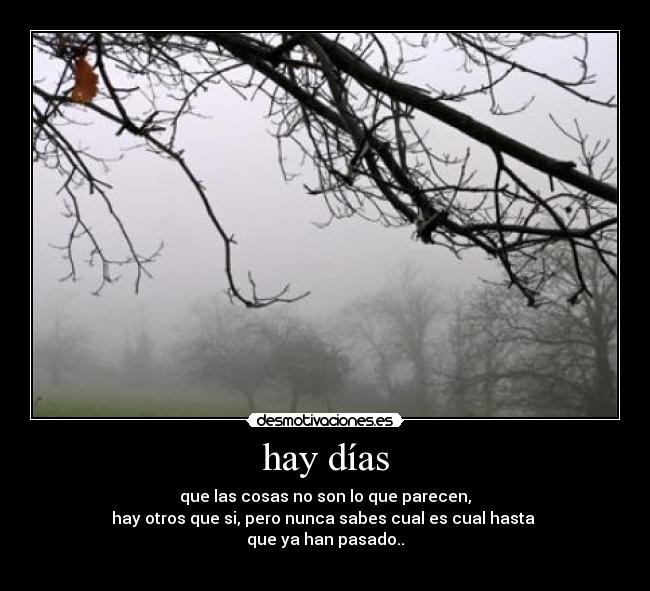 hay días - 