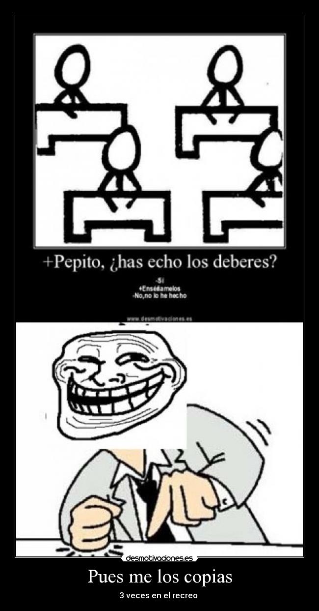 carteles profesor troll face desmotivaciones