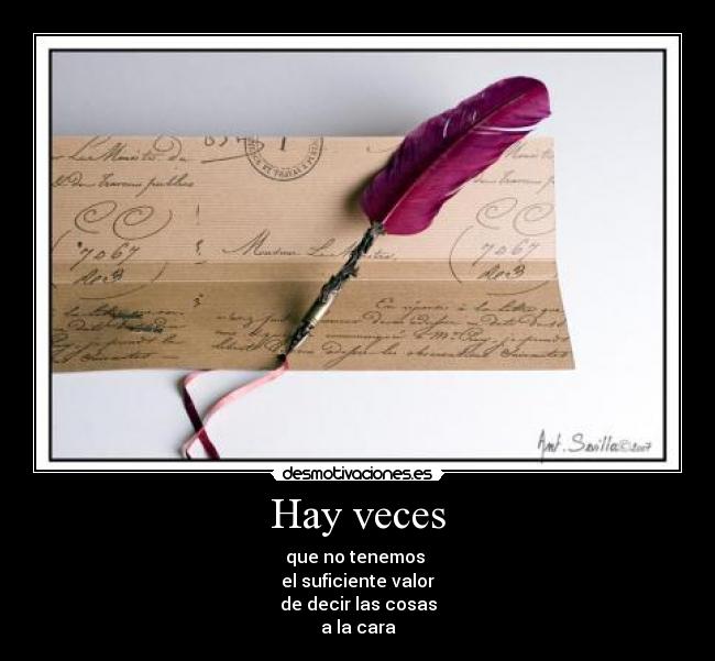 Hay veces -