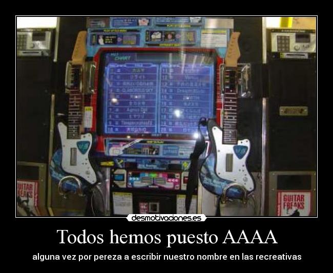 Todos hemos puesto AAAA -