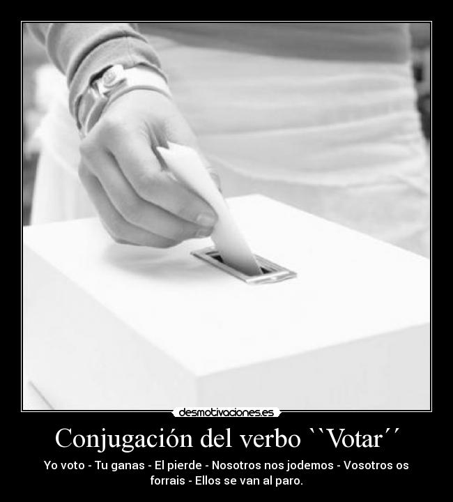 Conjugación del verbo ``Votar´´ - 