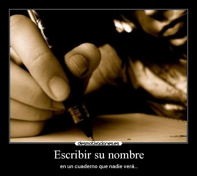 Escribir su nombre -
