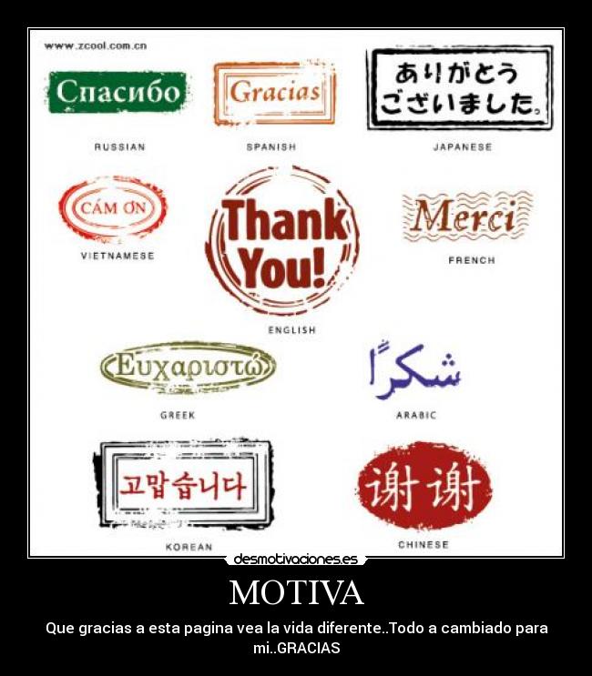 MOTIVA - Que gracias a esta pagina vea la vida diferente..Todo a cambiado para mi..GRACIAS