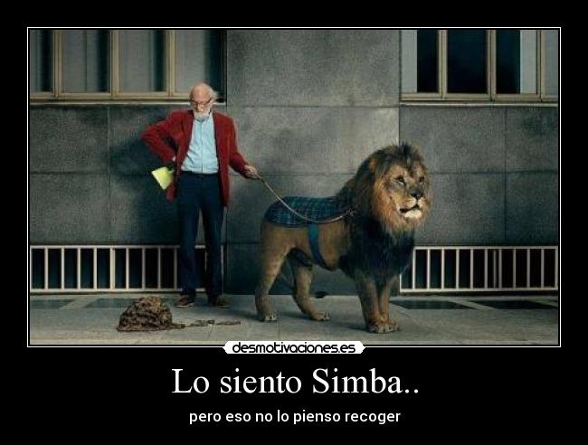 Lo siento Simba.. - pero eso no lo pienso recoger