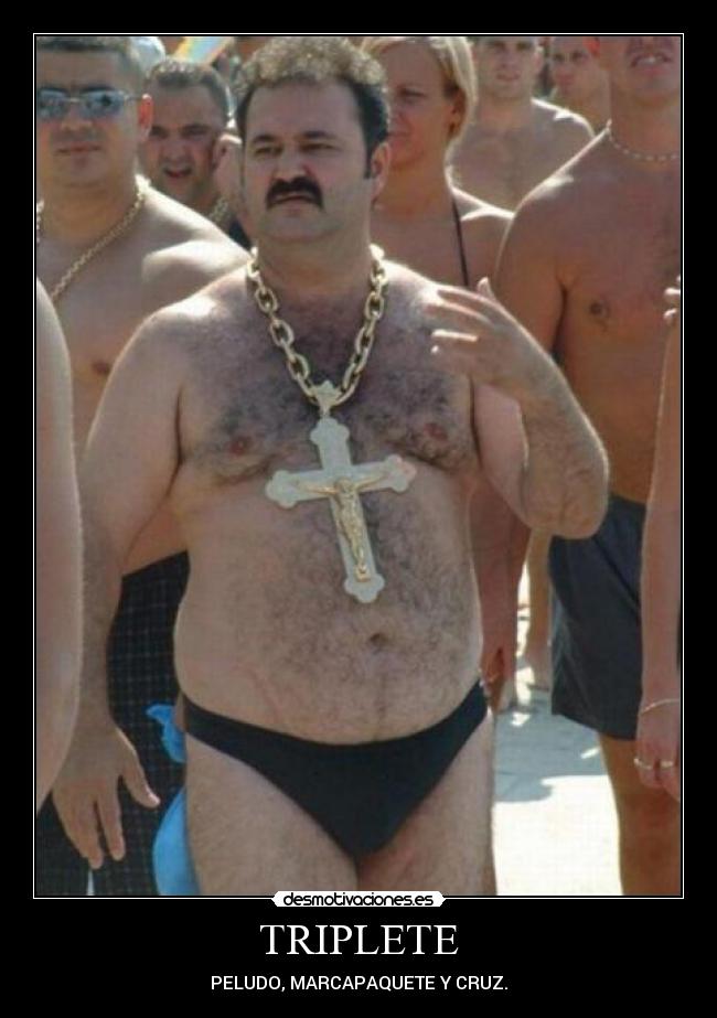 TRIPLETE - PELUDO, MARCAPAQUETE Y CRUZ.