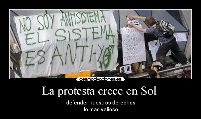 La protesta crece en Sol -