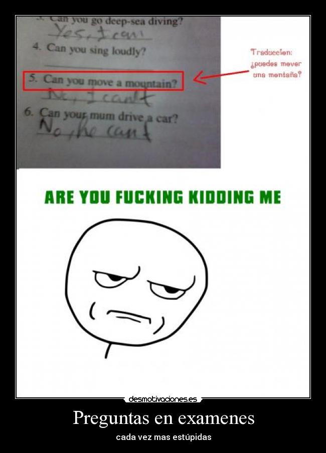 carteles examenes desmotivaciones