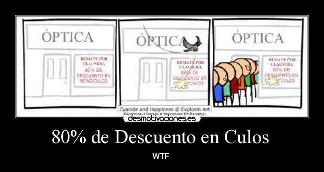 80% de Descuento en Culos - WTF