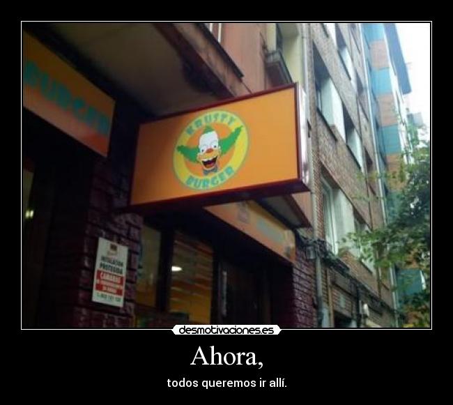 carteles krusty burger desmotivaciones