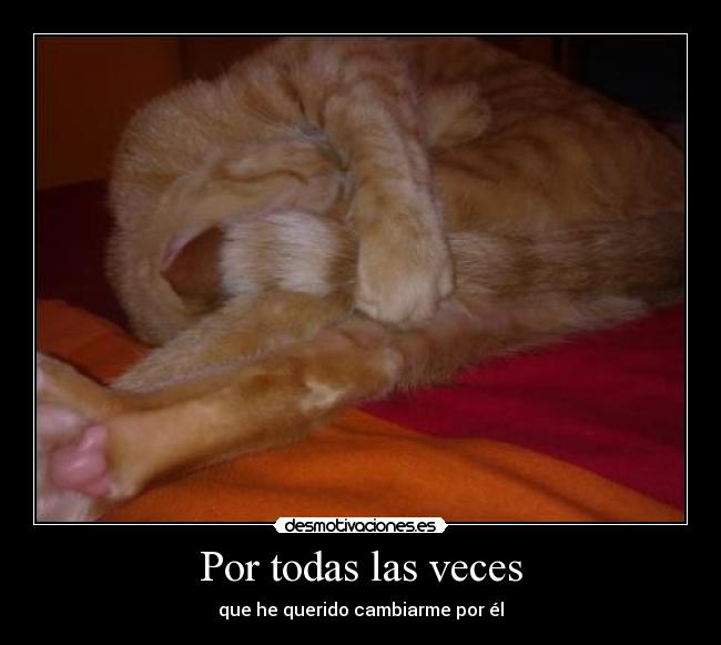 Por todas las veces - que he querido cambiarme por él