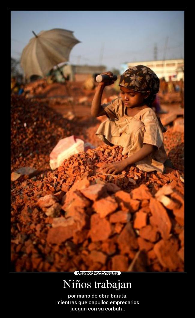 Niños trabajan -