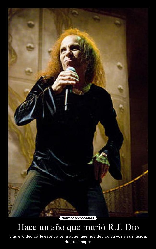Hace un año que murió R.J. Dio - 