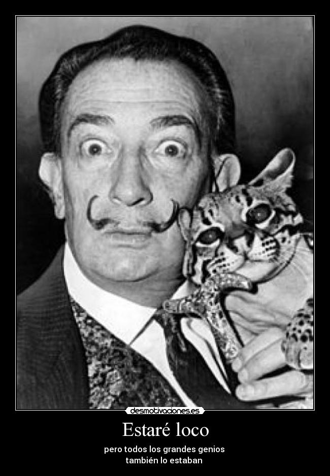 Estaré loco - pero todos los grandes genios
también lo estaban