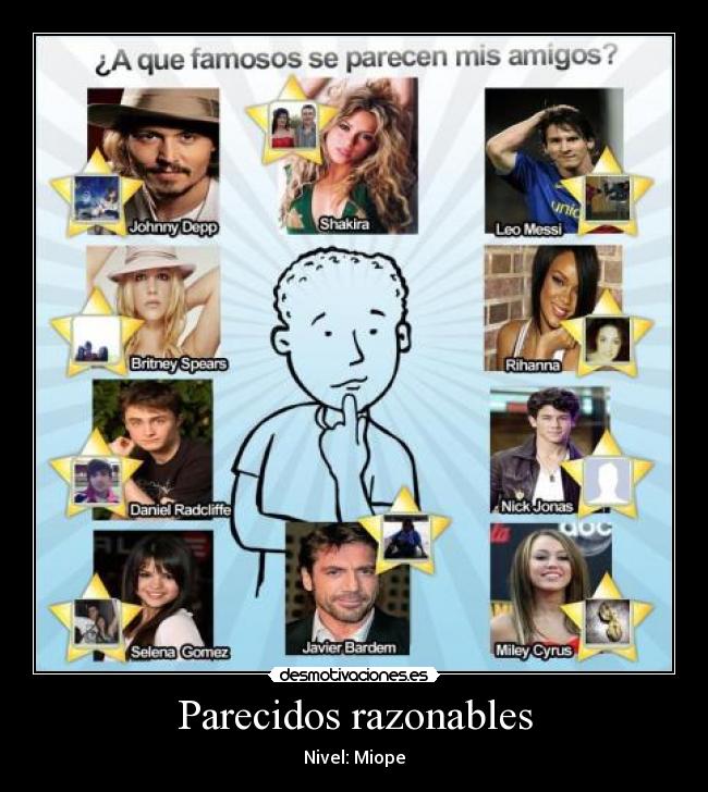 Parecidos razonables - Nivel: Miope