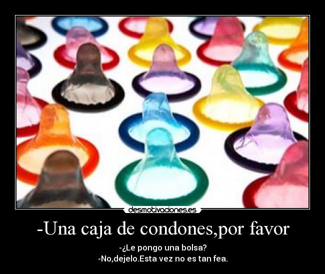 carteles chiste comprar condones bolsa desmotivaciones