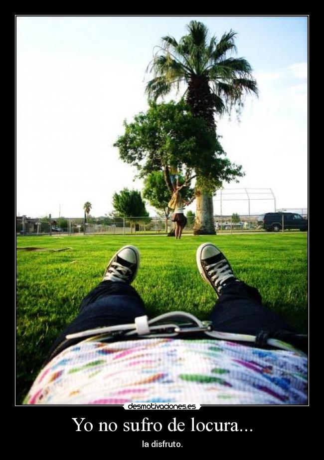 Yo no sufro de locura... -