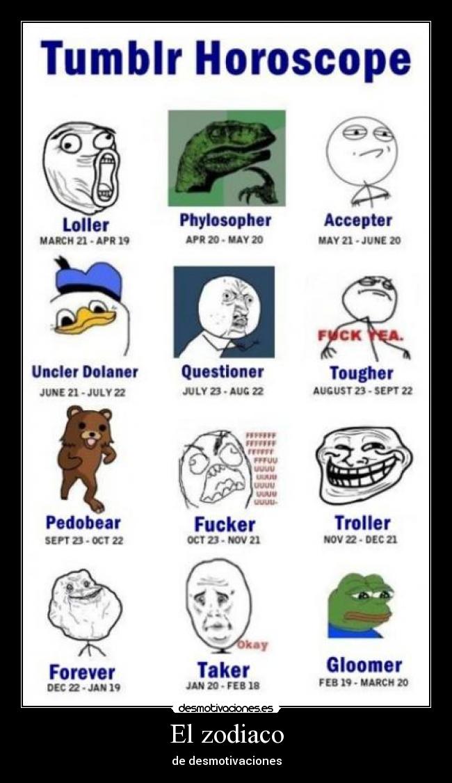 El zodiaco - de desmotivaciones