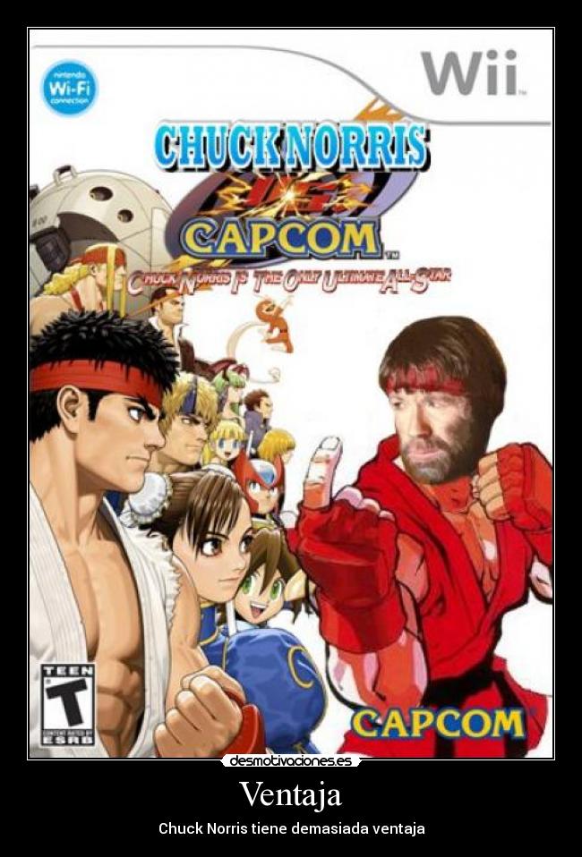 carteles ventaja chick norris tiene demasiada ventajaa desmotivaciones