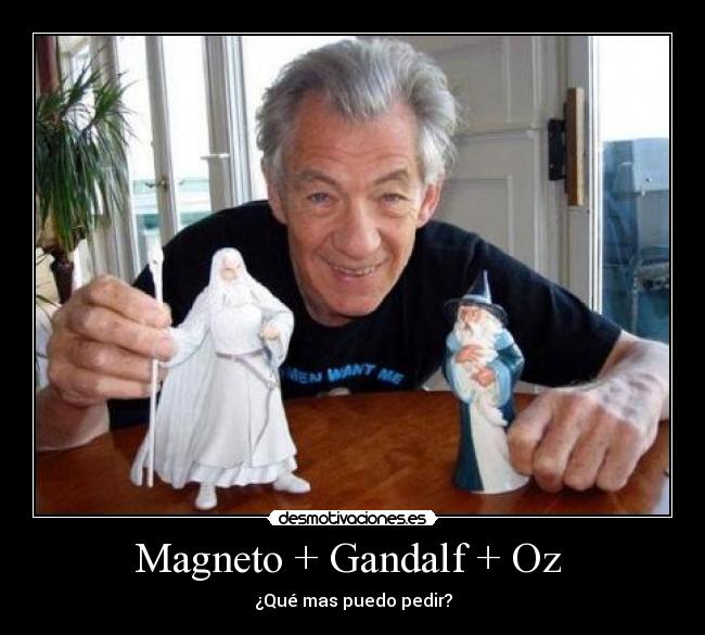Magneto + Gandalf + Oz - ¿Qué mas puedo pedir?