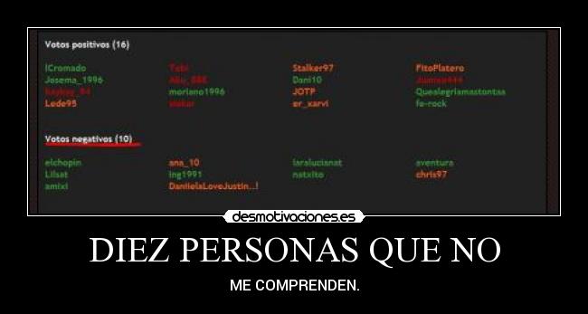 DIEZ PERSONAS QUE NO - 