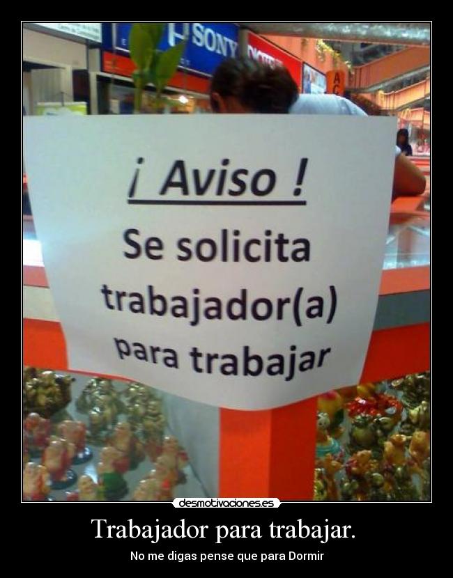 Trabajador para trabajar. -