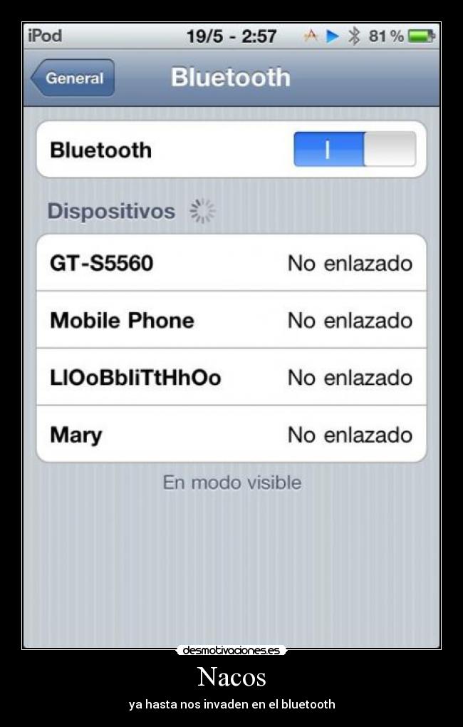 carteles nacos bluetooth ipod desmotivaciones