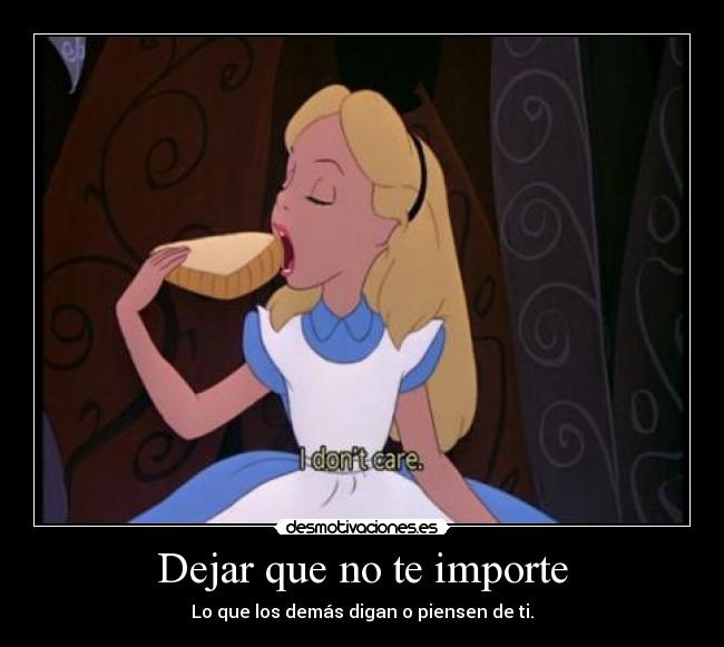 Dejar que no te importe -