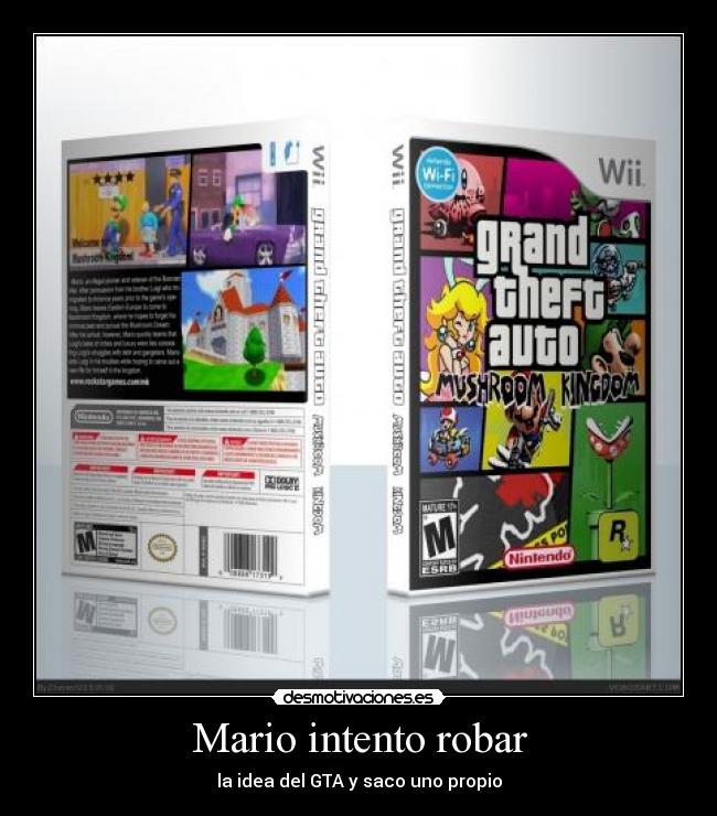 Mario intento robar - la idea del GTA y saco uno propio