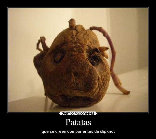 carteles slipknotpatata musica grupo papa desmotivaciones