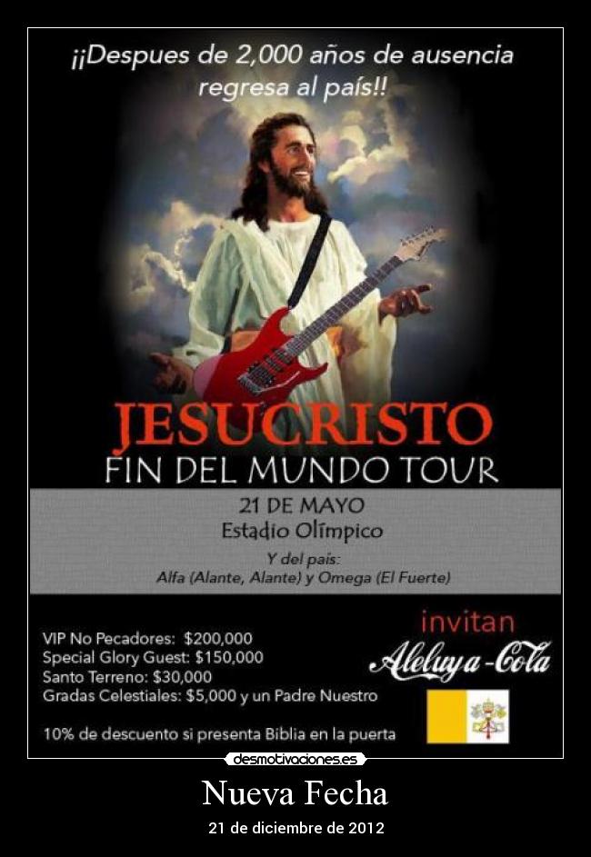 carteles fin mundo nueva fecha jesus diciembre mayo desmotivaciones