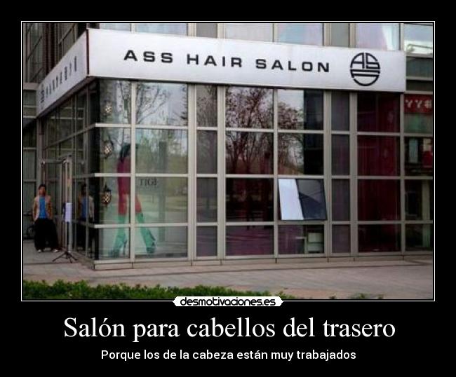 Salón para cabellos del trasero -