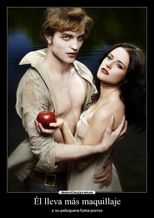 Él lleva más maquillaje -