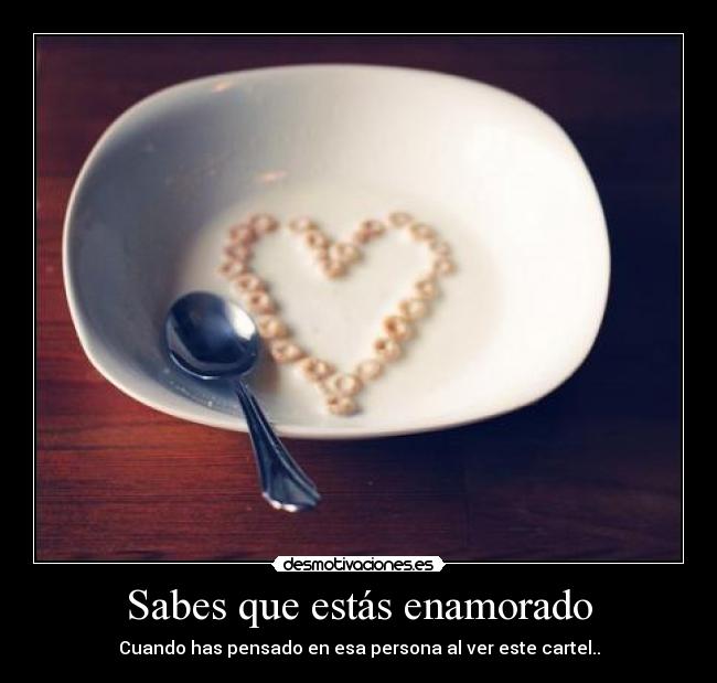Sabes que estás enamorado -