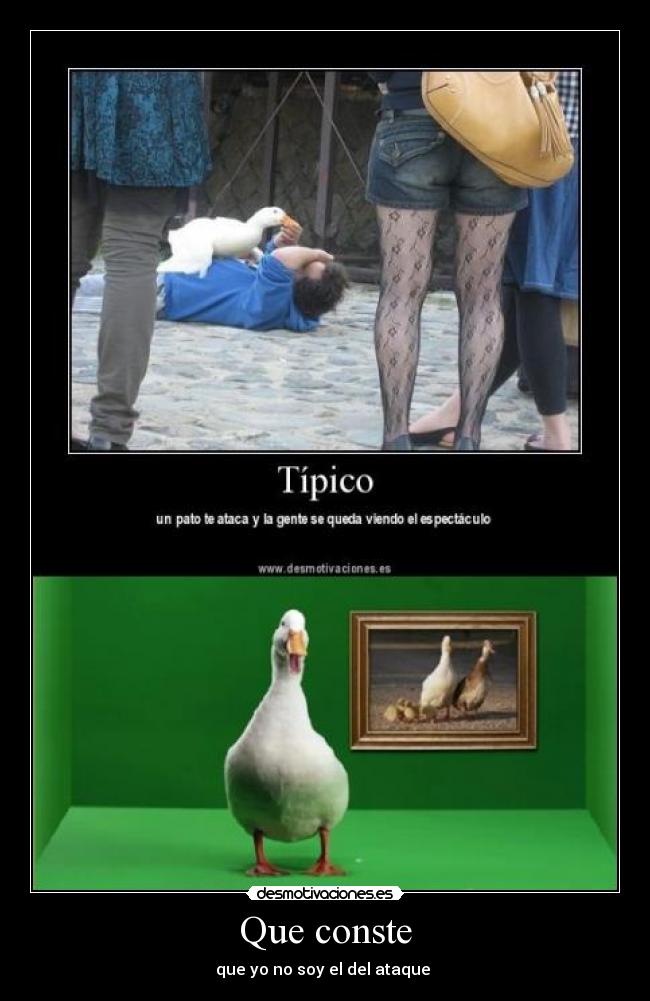 Que conste - que yo no soy el del ataque