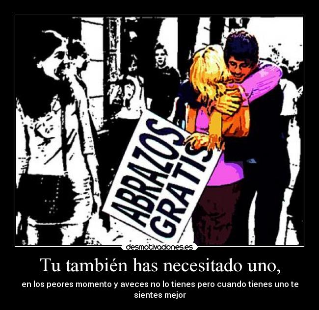 carteles abrazos desmotivaciones
