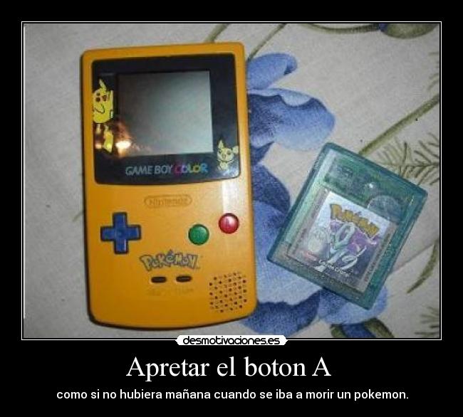 Apretar el boton A  - como si no hubiera mañana cuando se iba a morir un pokemon.