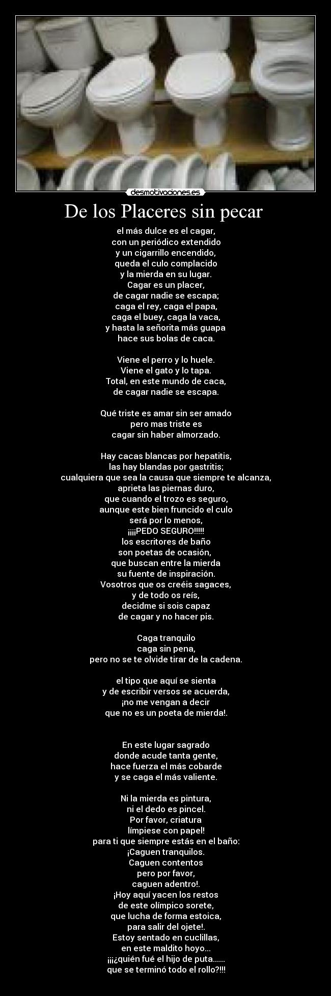 De los Placeres sin pecar  - 