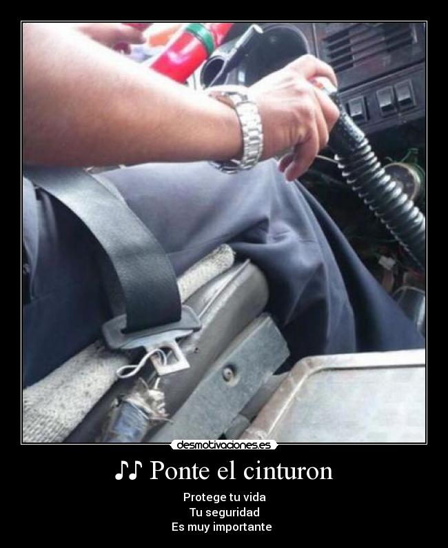 ♪♪ Ponte el cinturon - Protege tu vida
Tu seguridad
Es muy importante ♪♪