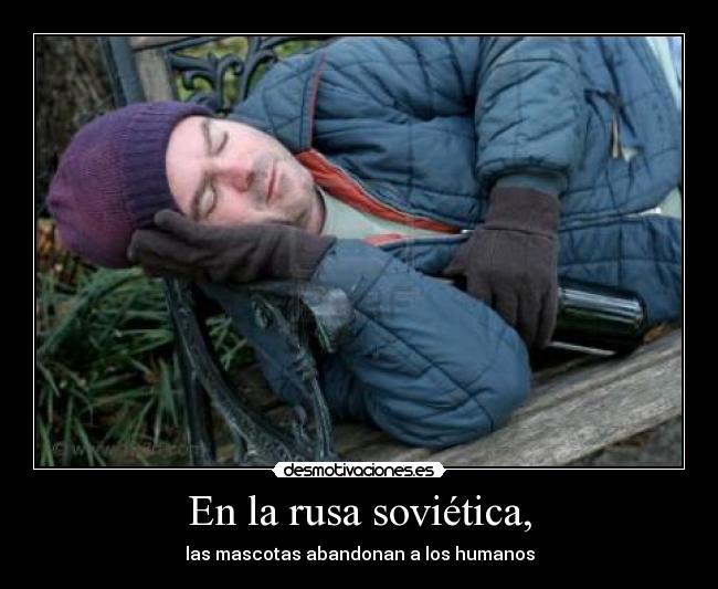 En la rusa soviética, - las mascotas abandonan a los humanos