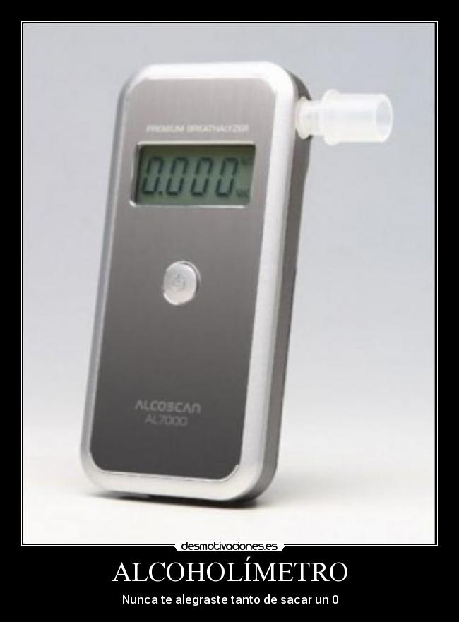 ALCOHOLÍMETRO - Nunca te alegraste tanto de sacar un 0
