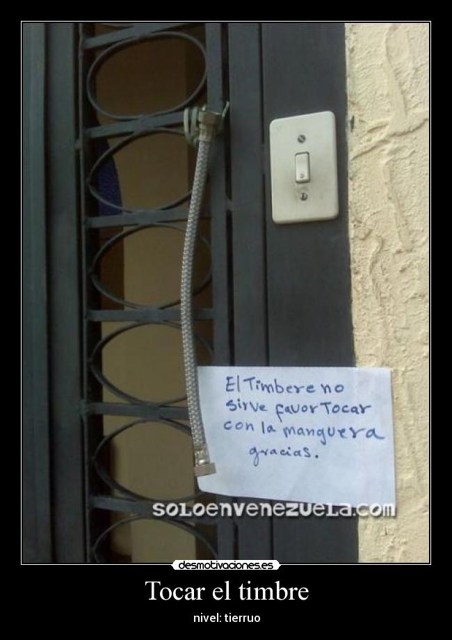 Tocar el timbre - nivel: tierruo