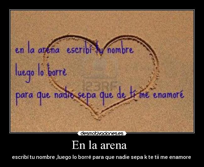 En la arena -