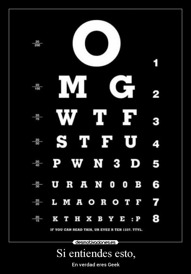 Si entiendes esto, - En verdad eres Geek