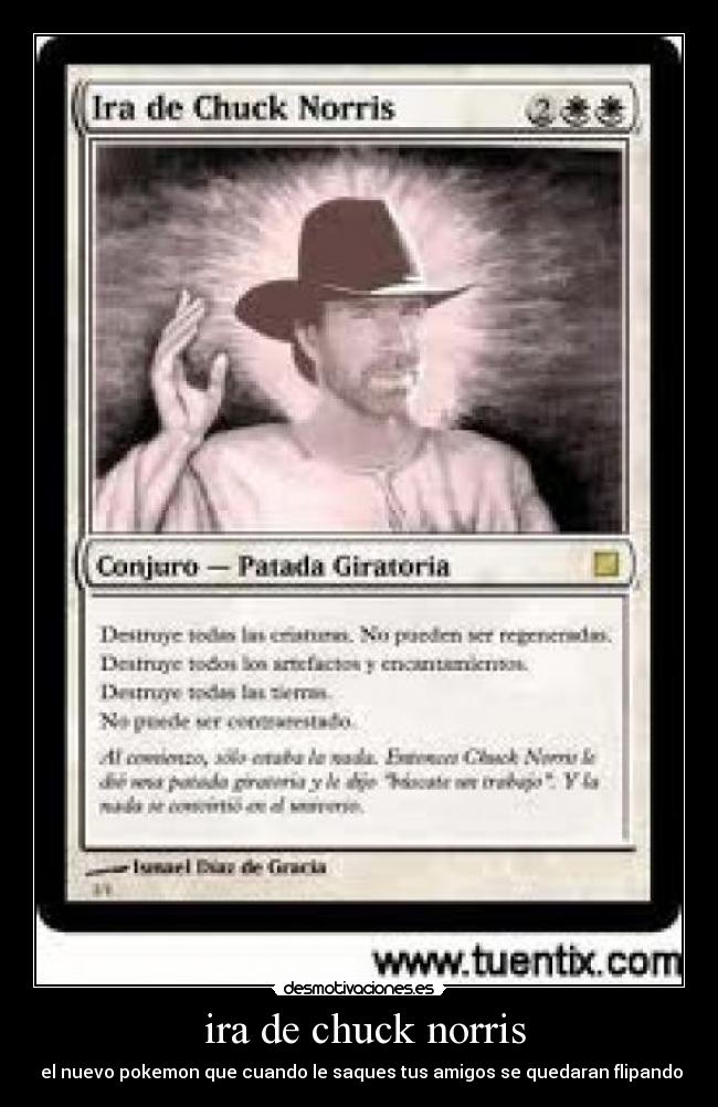 ira de chuck norris - el nuevo pokemon que cuando le saques tus amigos se quedaran flipando