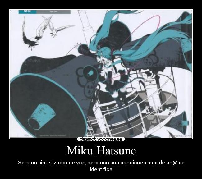 carteles miku vocaloid anime desmotivaciones