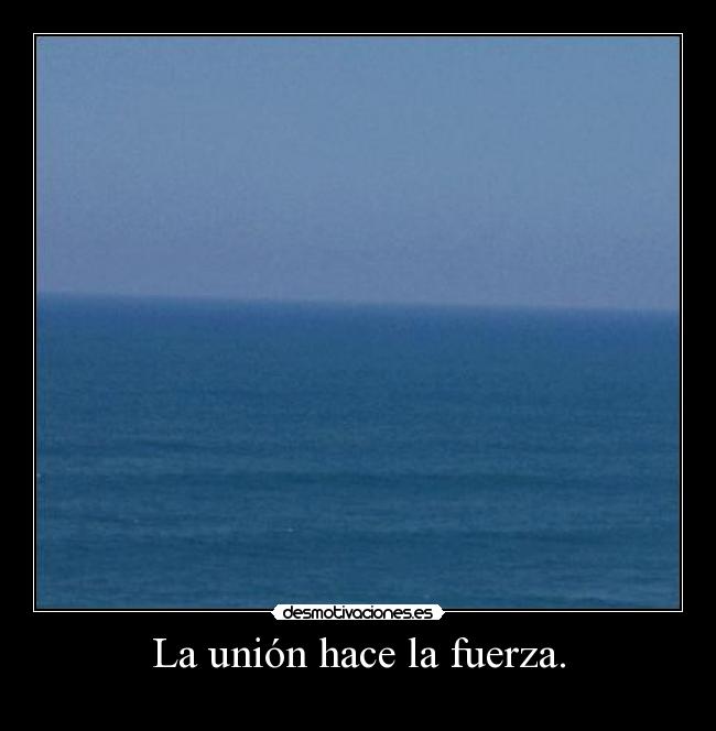 La unión hace la fuerza. -